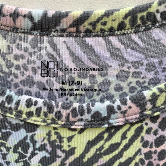 Animal Print Ribbed T-shirt size Medium tee - Picture 5 of 10